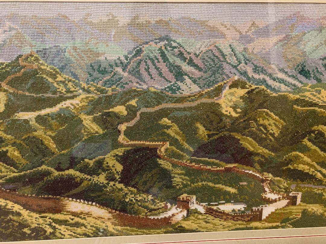 大きな刺繍絵　万里の頂上　オブジェ 大きな刺繍絵 万里の頂上 オブジェ 【公式通販】